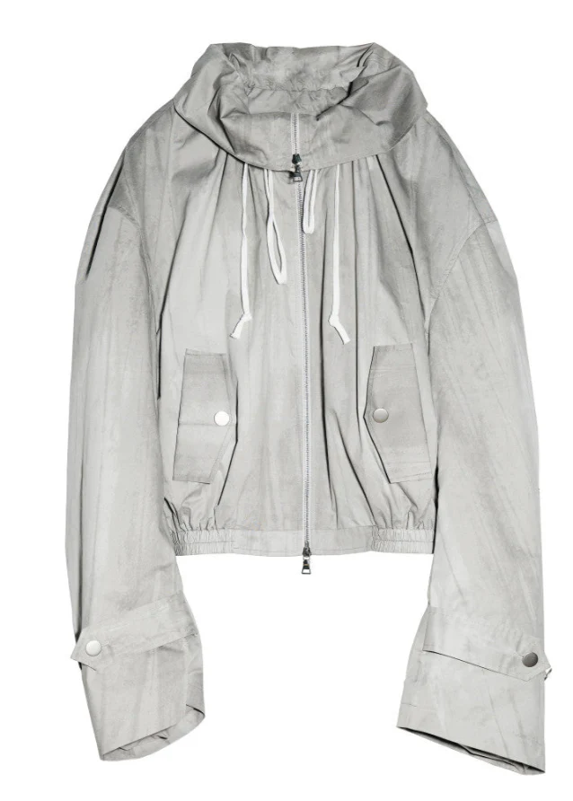 Lightweight Earth Print Short Jacket - Image 5