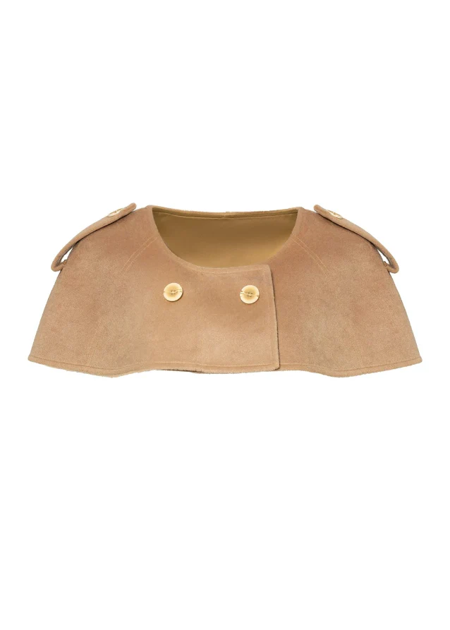 London Archive Cape Trench Coat in Classic Camel - Image 14
