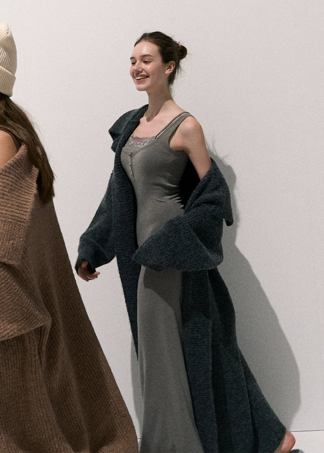 Long Lapel Wool Knit Cardigan – Pre-Fall Layering Edit - Image 2