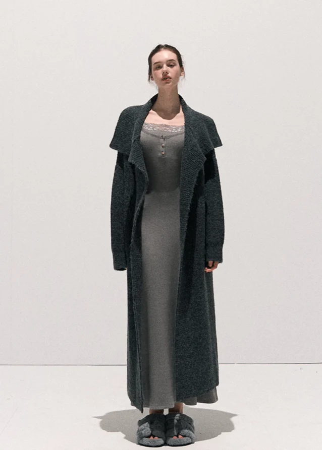 Long Lapel Wool Knit Cardigan – Pre-Fall Layering Edit - Image 3