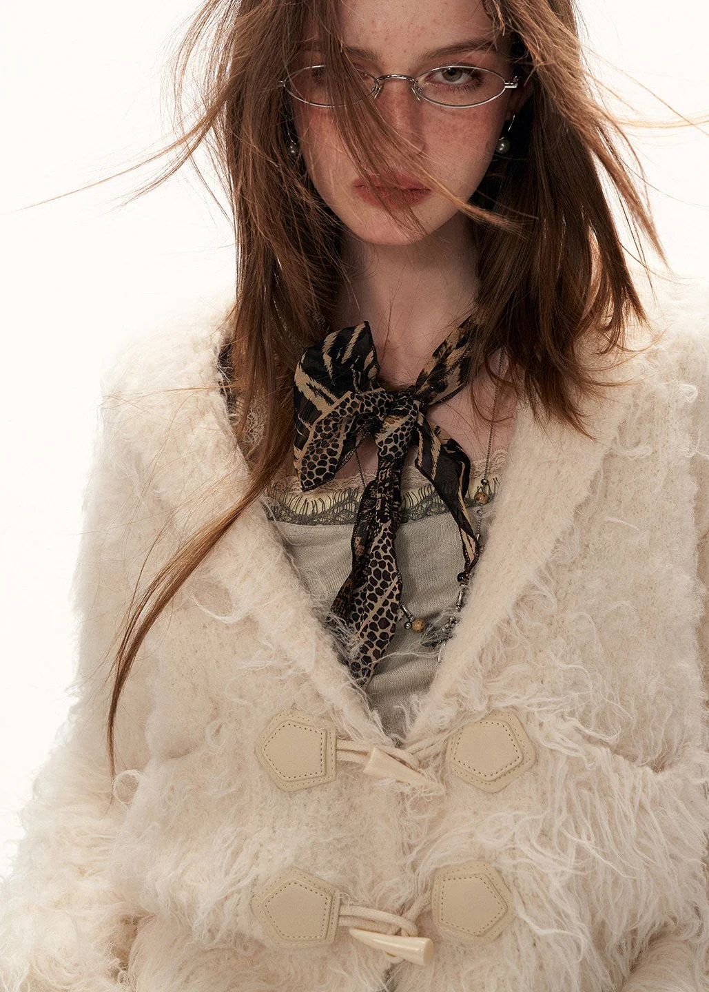 Loop Yarn Fleece Cardigan - Image 2
