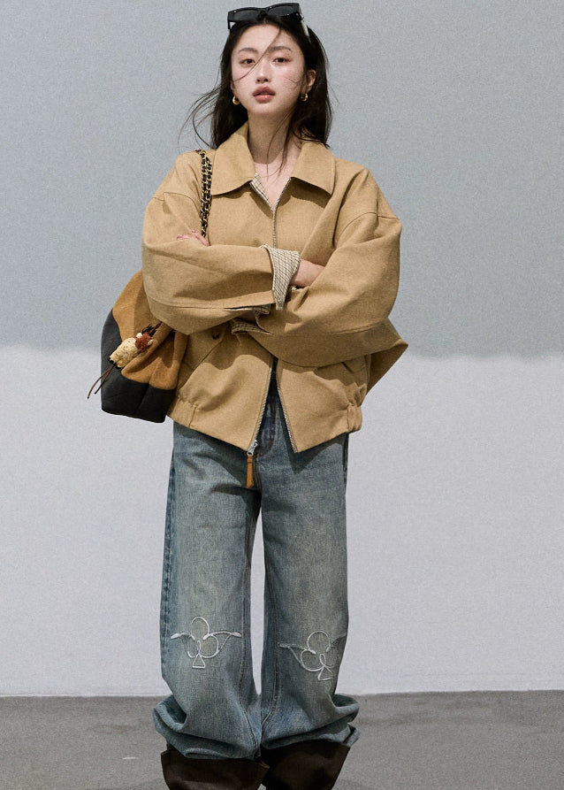 Loose Fit Plaid Jacket Reversible - Image 3