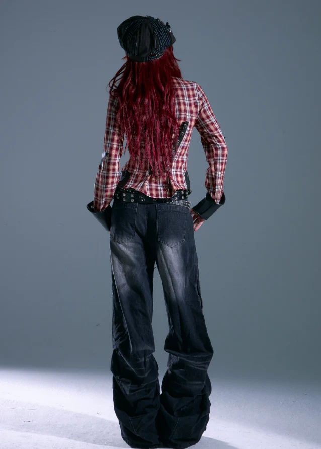 Burnt Orchard Strap Plaid Fitted Shirt - Image 5