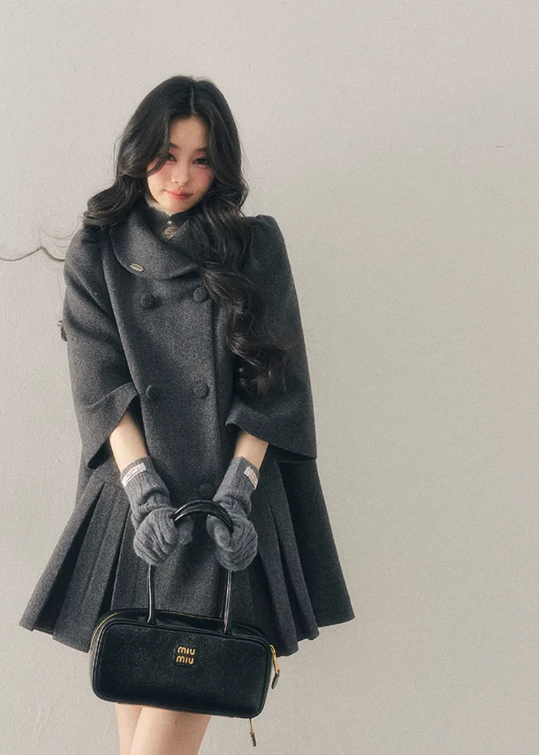 Luxembourg Gold Button Wool Coat - Image 12