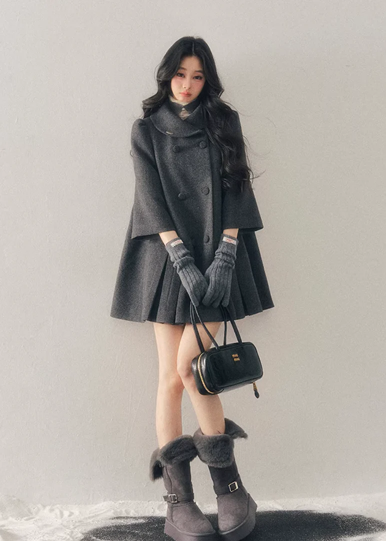 Luxembourg Gold Button Wool Coat - Image 6