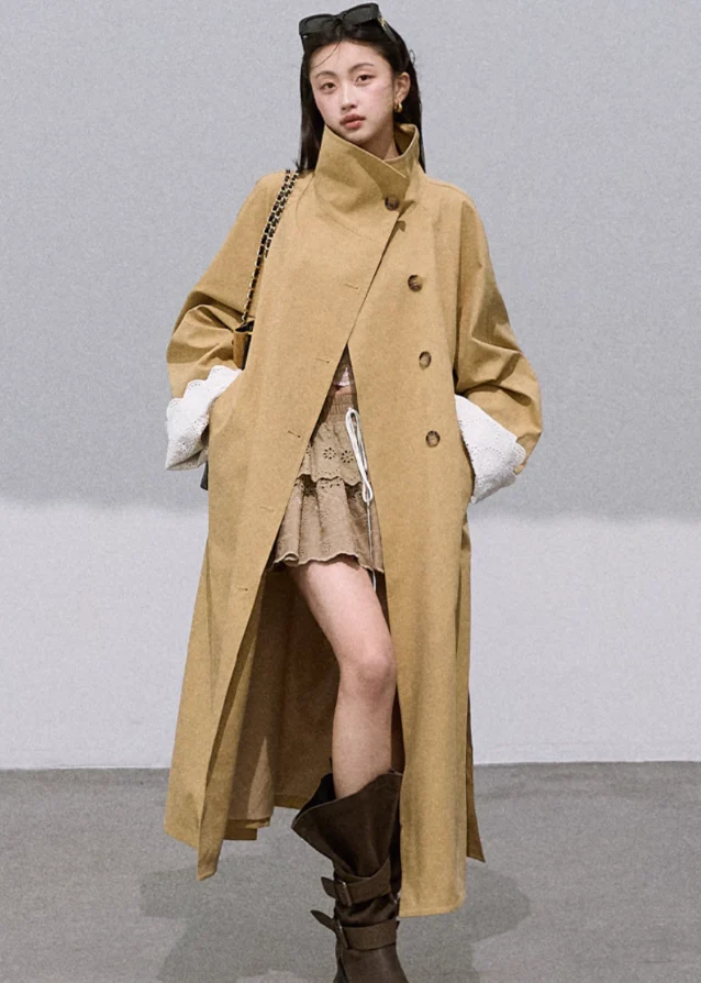 Lyocell Cotton Long Trench - Image 4