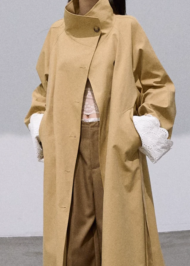 Lyocell Cotton Long Trench - Image 5