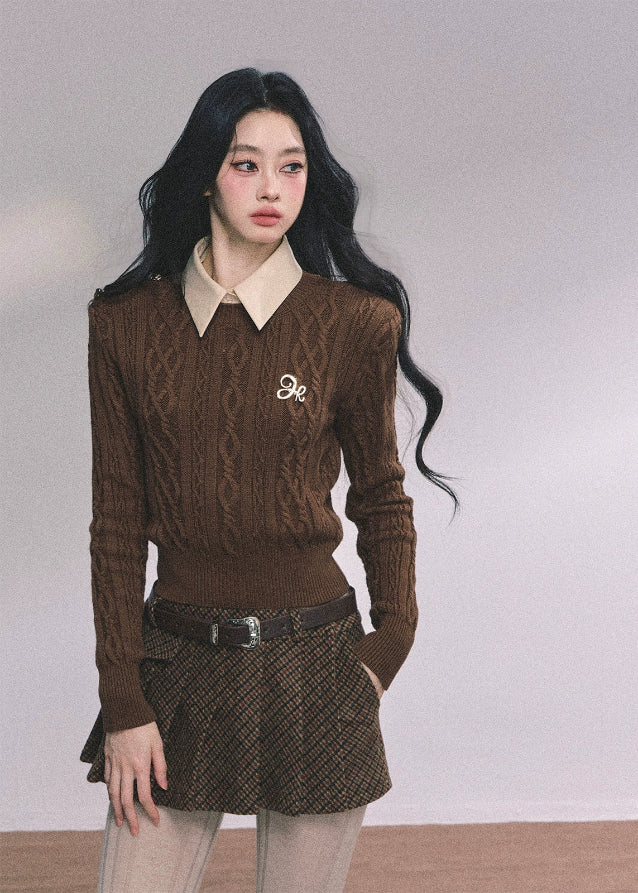 Maison Belle Twin-Layer Knit Sweater - Image 6