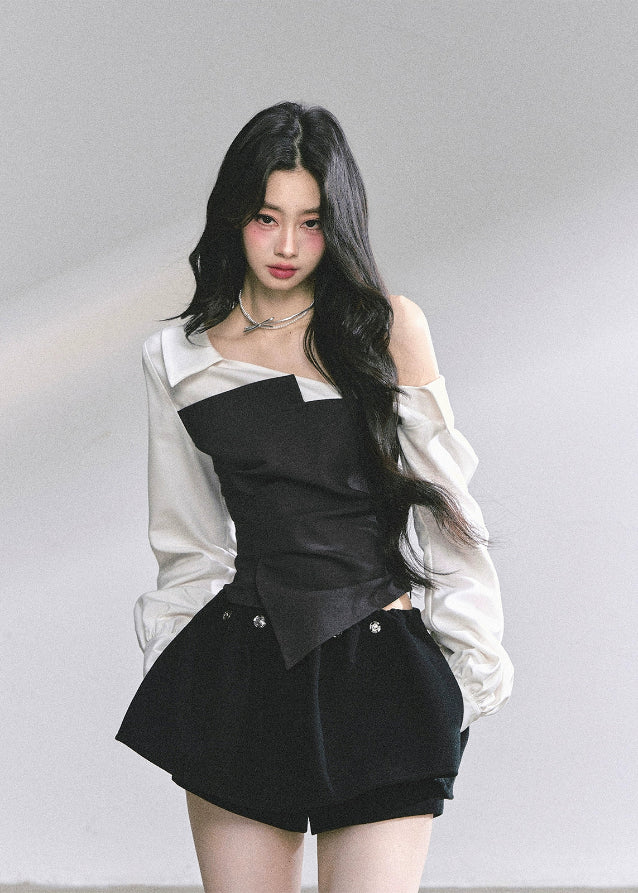 Maison Contrast Asymmetric Top - Image 6