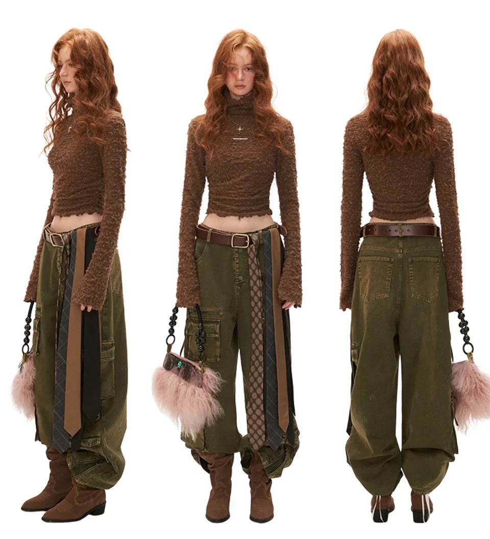 Brown turtleneck tops - Image 5
