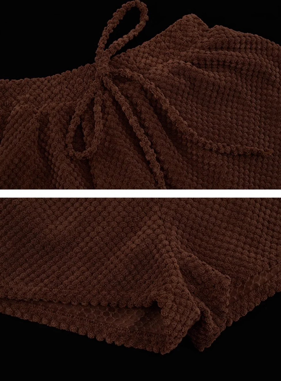 Brown velvet short skirt - Image 7
