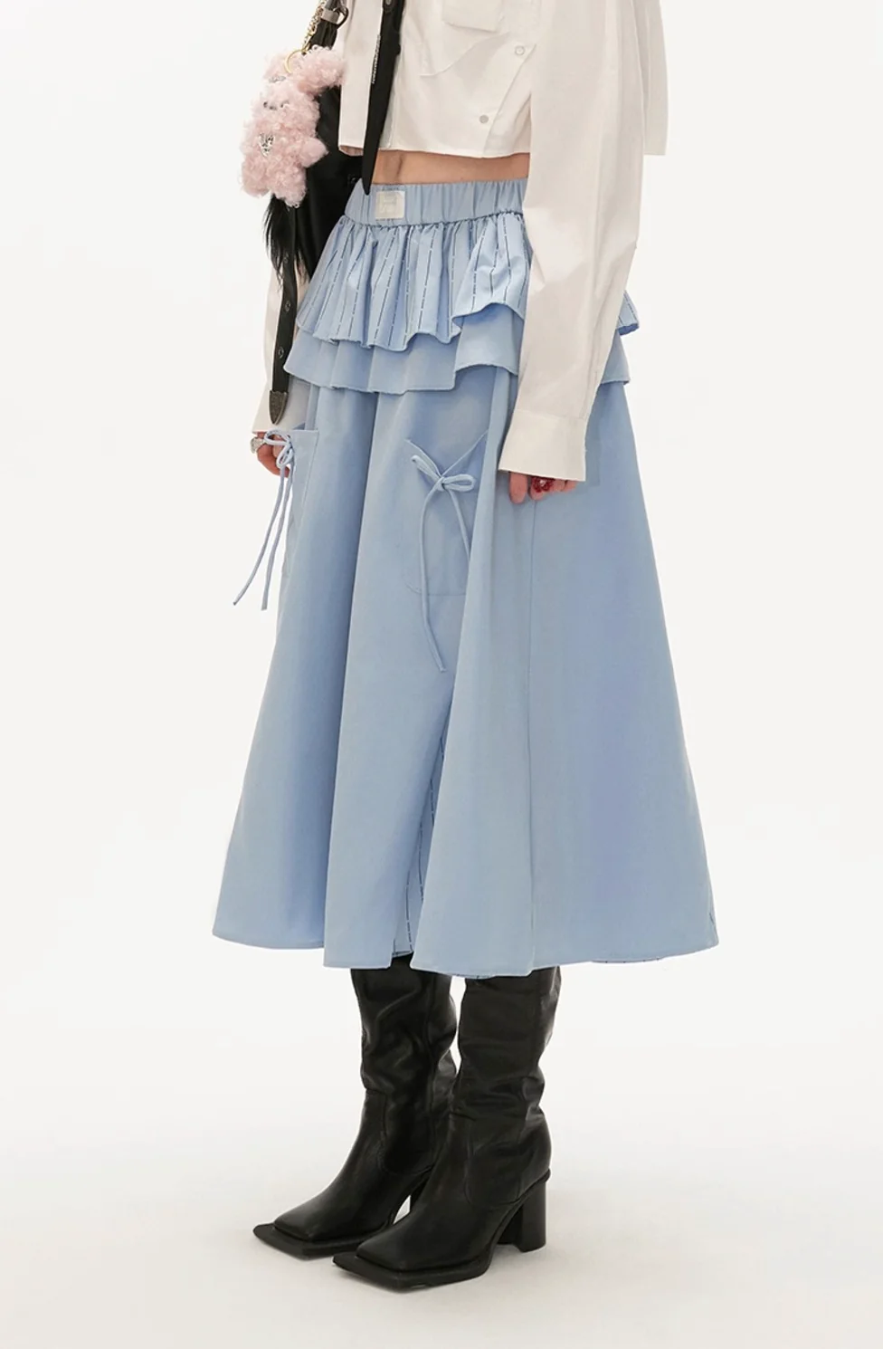 Cake layered pocket skirt long skirt - Image 10