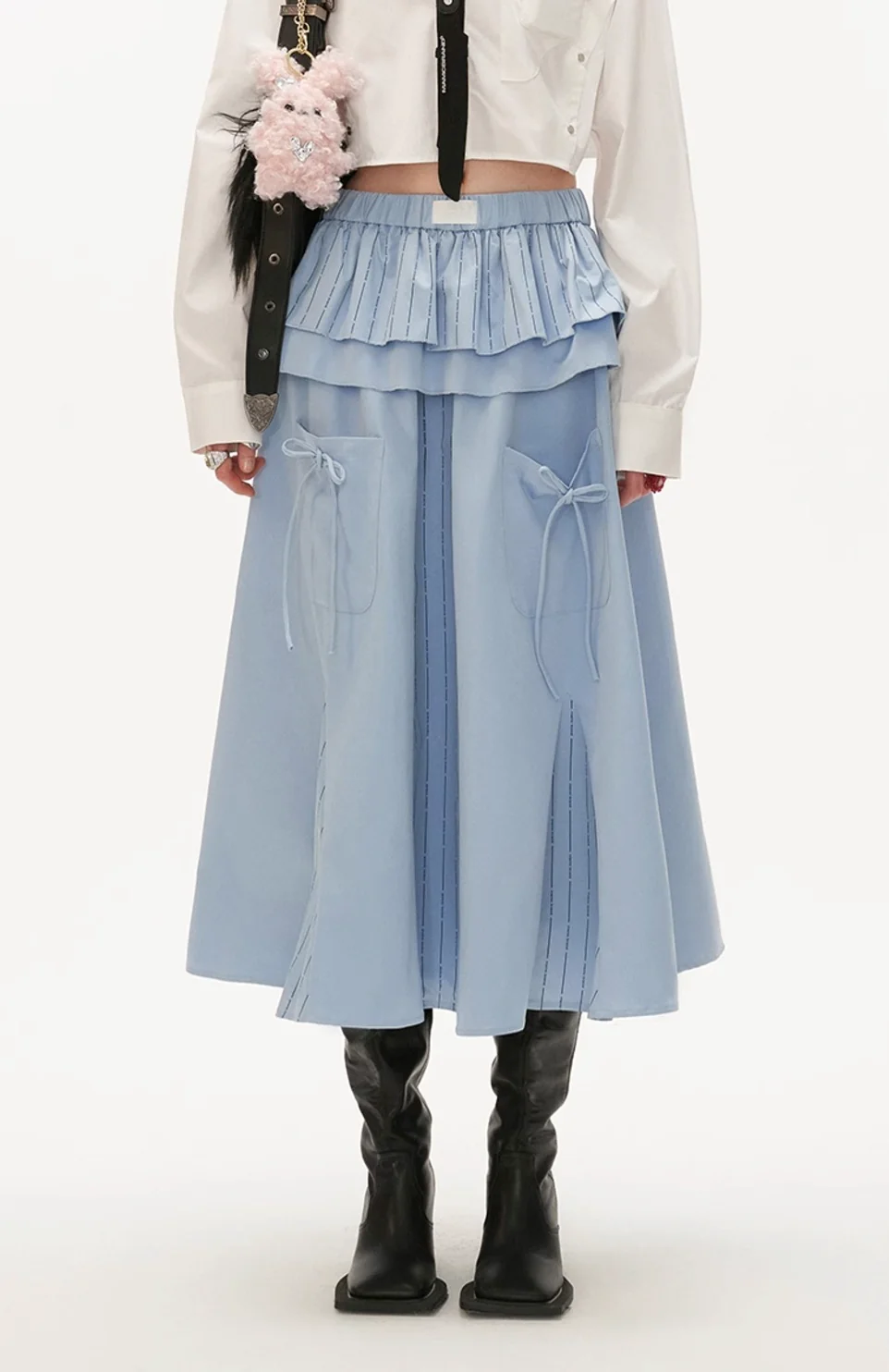 Cake layered pocket skirt long skirt - Image 12