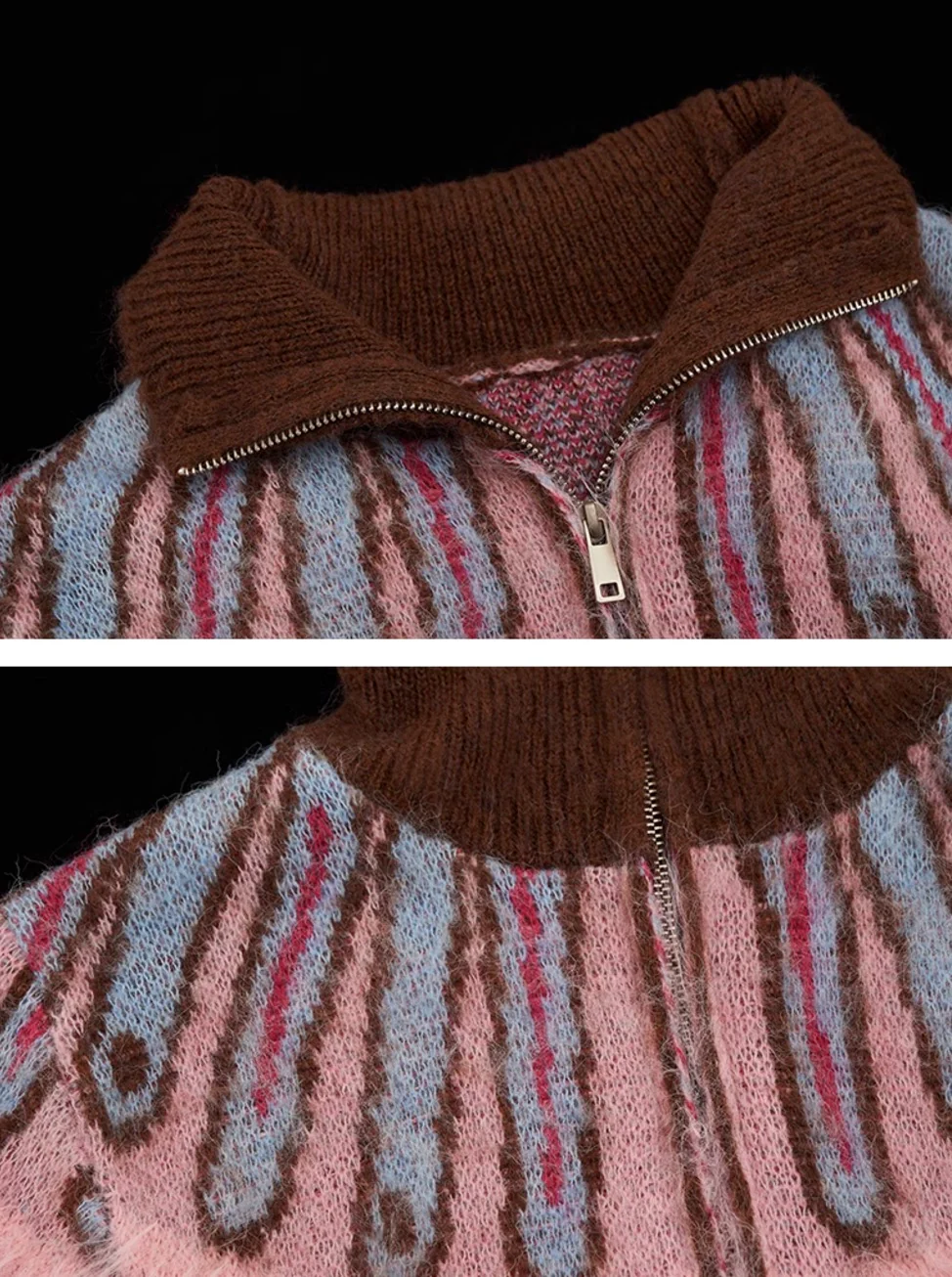 Cat ear hoodie sweater pink zipper jacket top - Image 7