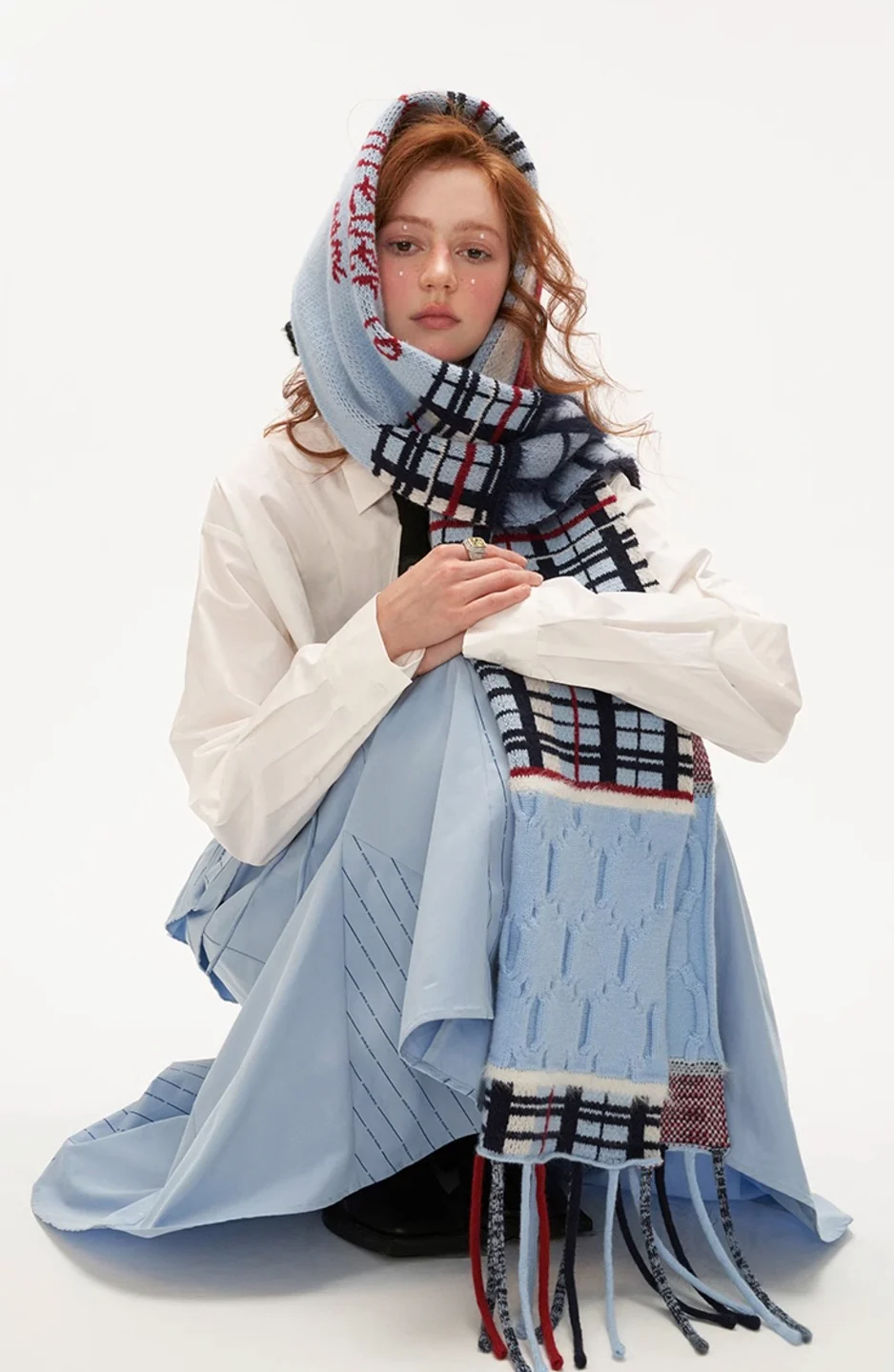 Check scarf casual all-match - Image 8