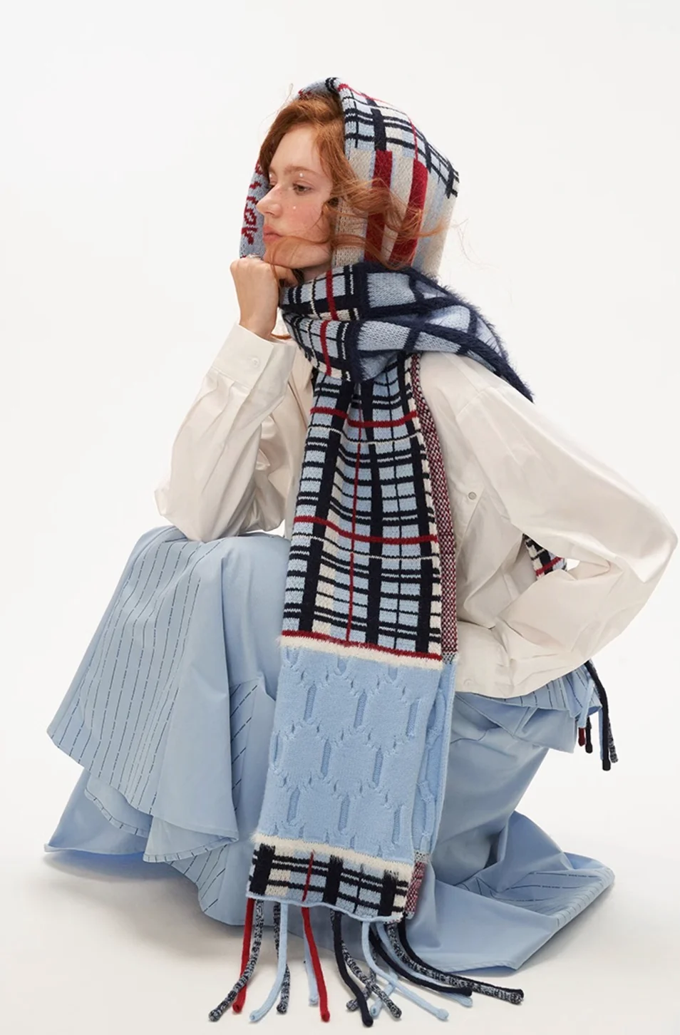 Check scarf casual all-match - Image 9