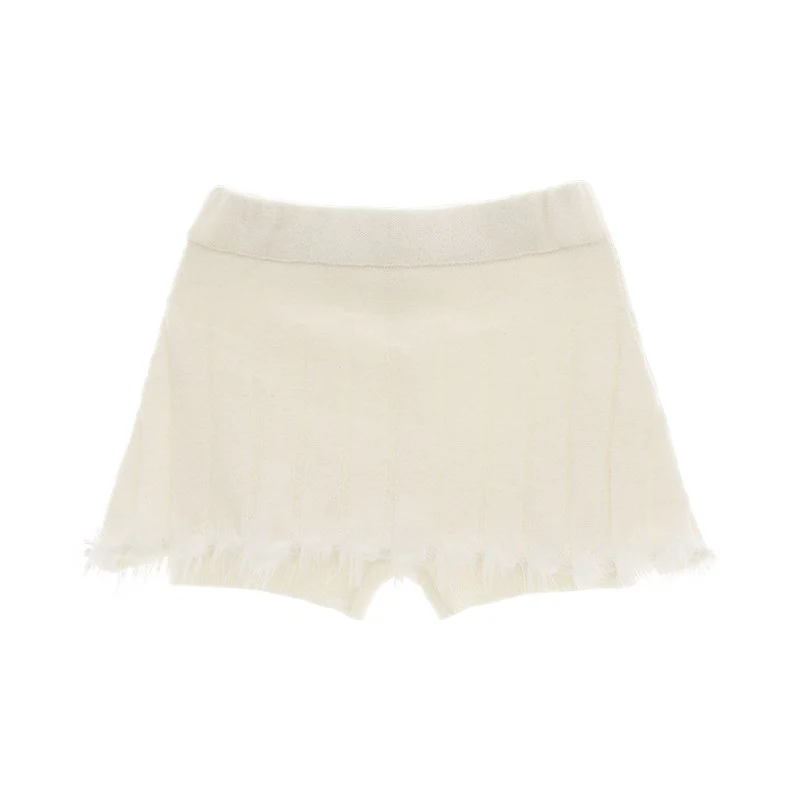 College style short sweater tops with fur pit short skirt pants - Image 9