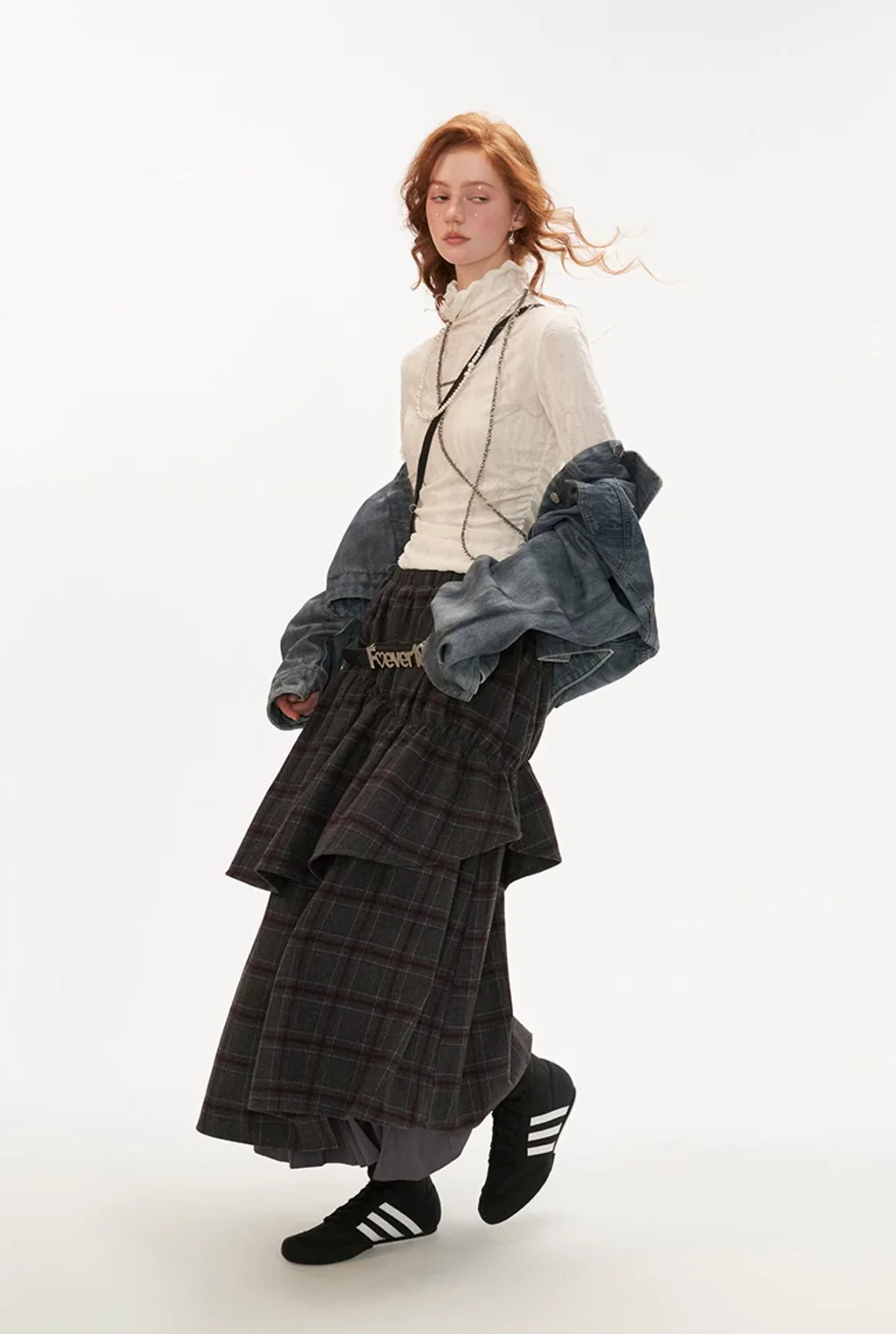 Destruction high collar long-sleeved T-shirt - Image 8