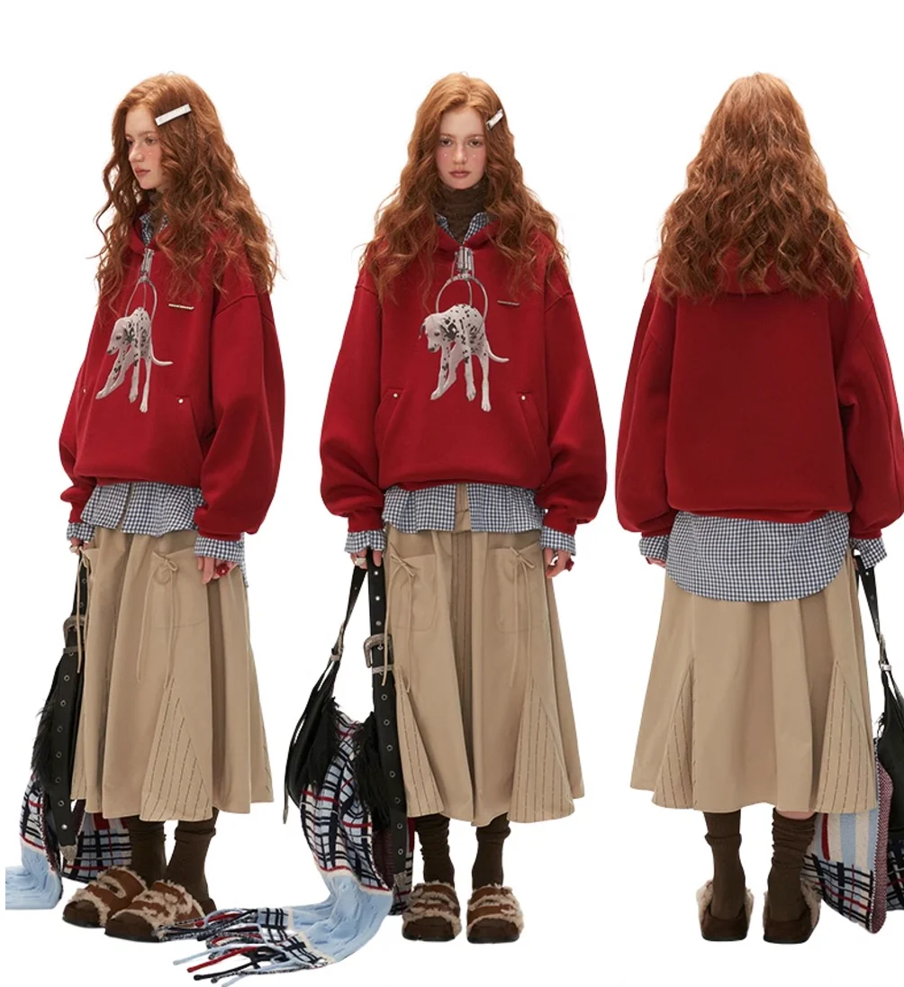 Dog hooded sweatshirt loose casual long-sleeved - Image 13