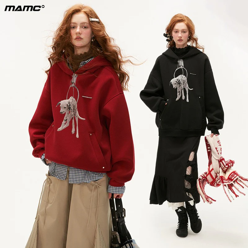 Dog hooded sweatshirt loose casual long-sleeved - Image 3