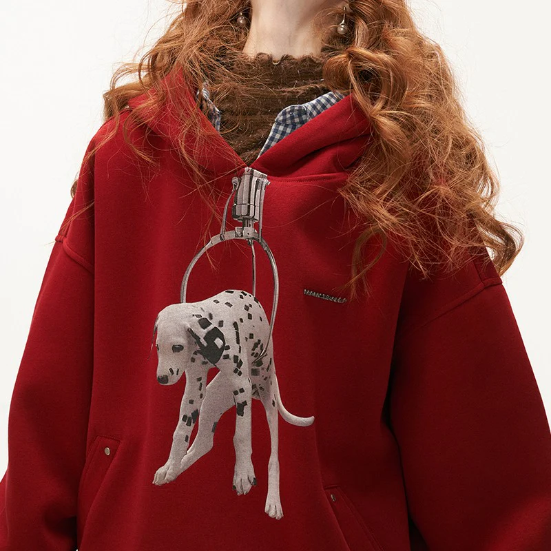 Dog hooded sweatshirt loose casual long-sleeved - Image 4