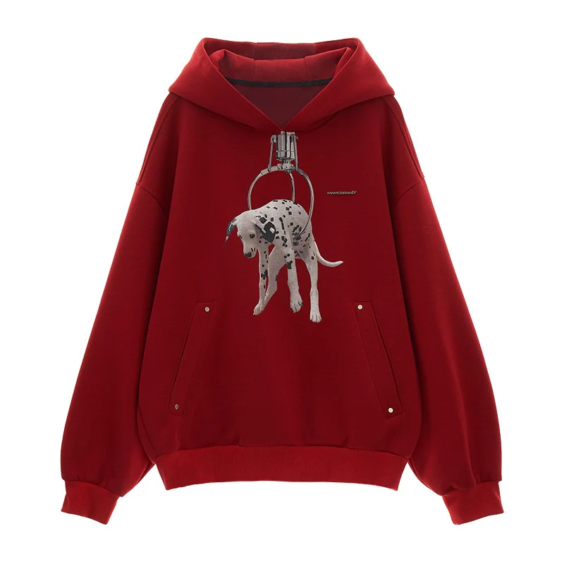 Dog hooded sweatshirt loose casual long-sleeved - Image 6