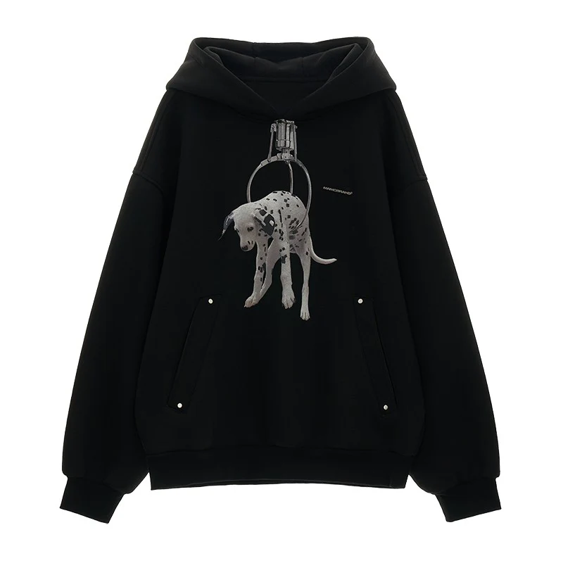 Dog hooded sweatshirt loose casual long-sleeved - Image 7
