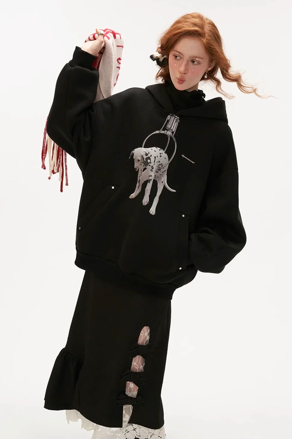 Dog hooded sweatshirt loose casual long-sleeved - Image 8