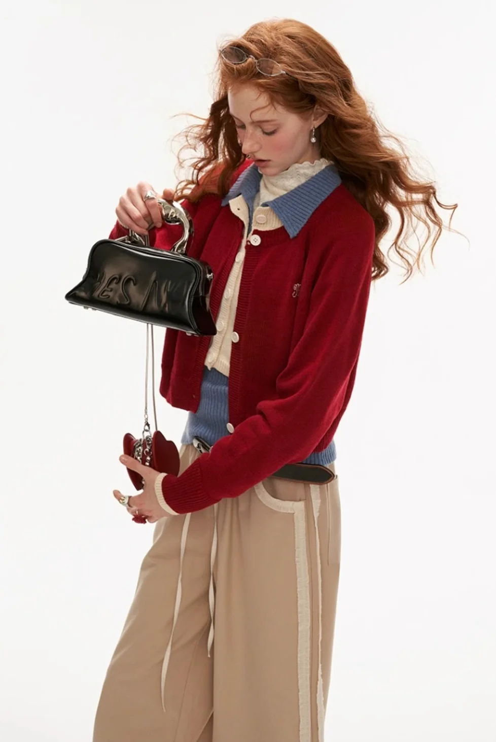 Fake two-piece sweater jacket - Image 3
