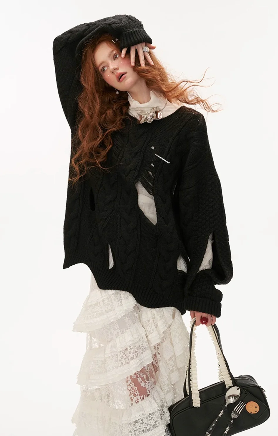 High-end knitted sweater jacket - Image 15