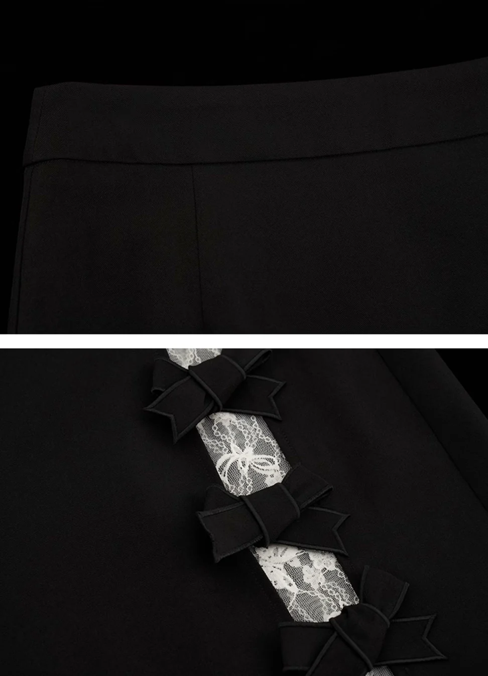 Maxi skirt fake two-piece black high-end skirt - Image 6