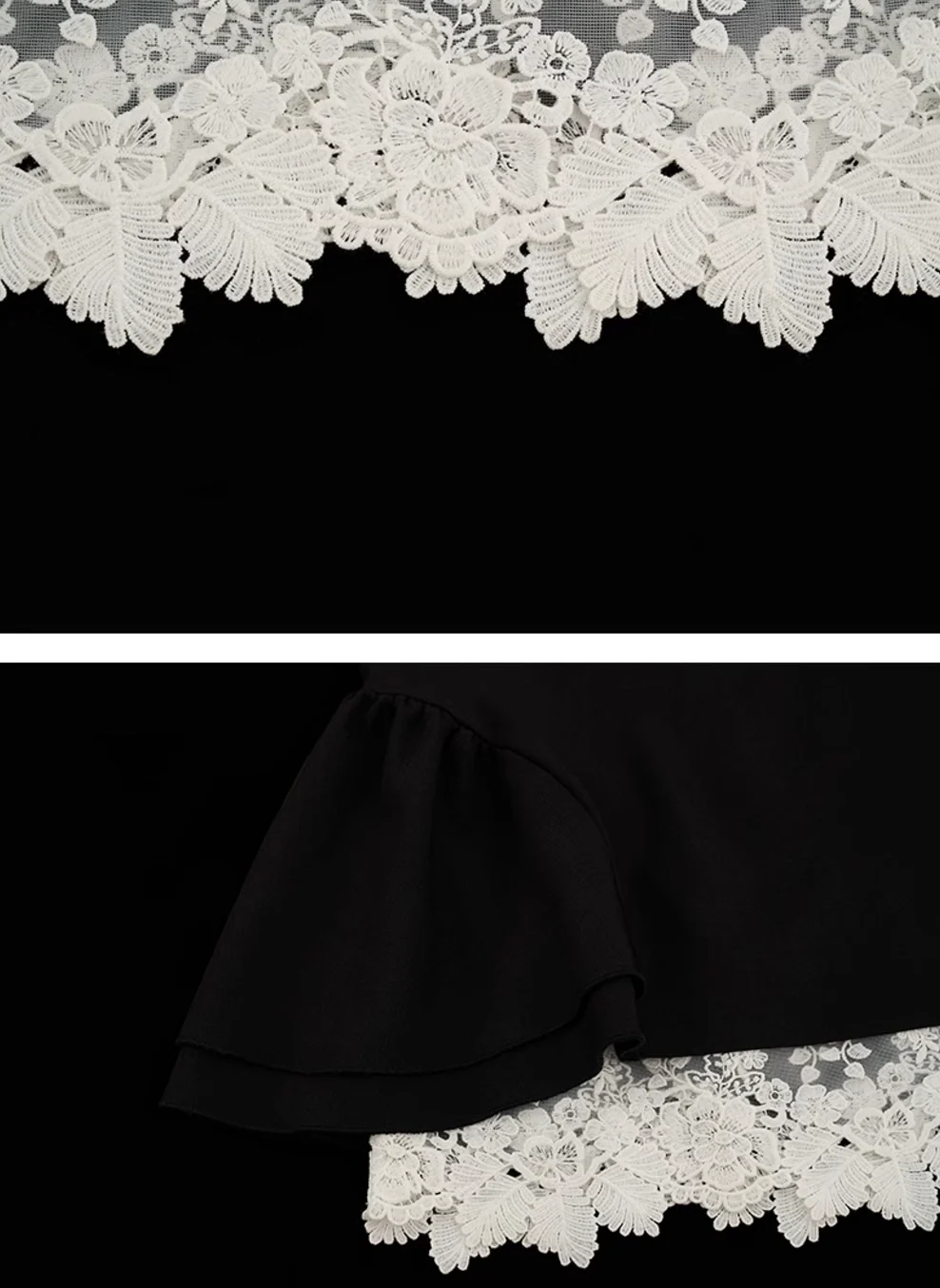 Maxi skirt fake two-piece black high-end skirt - Image 7