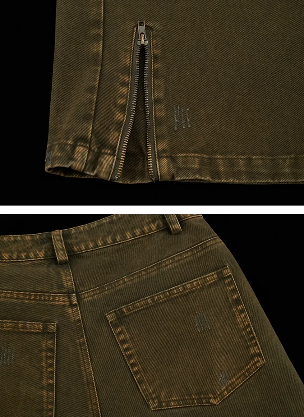 Multi-pocket military green loose casual pants - Image 12