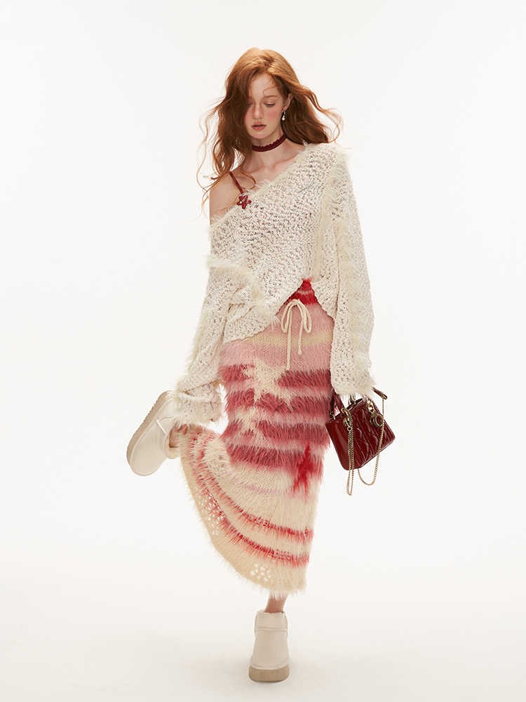Original striped star skirt midi and long skirt - Image 11