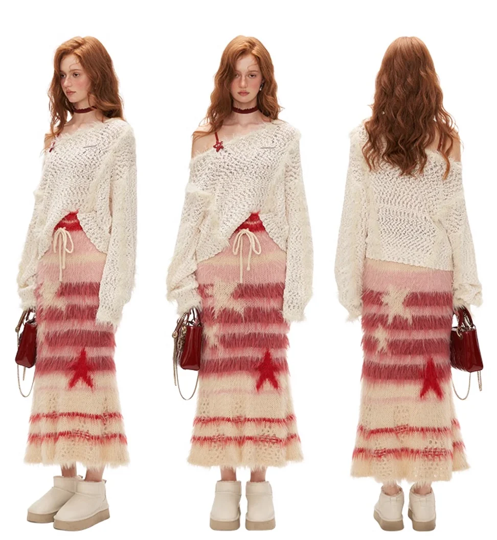Original striped star skirt midi and long skirt - Image 6