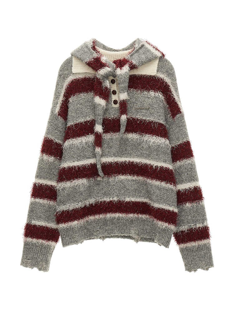 Polo sweater loose fashion all-match sweater - Image 5