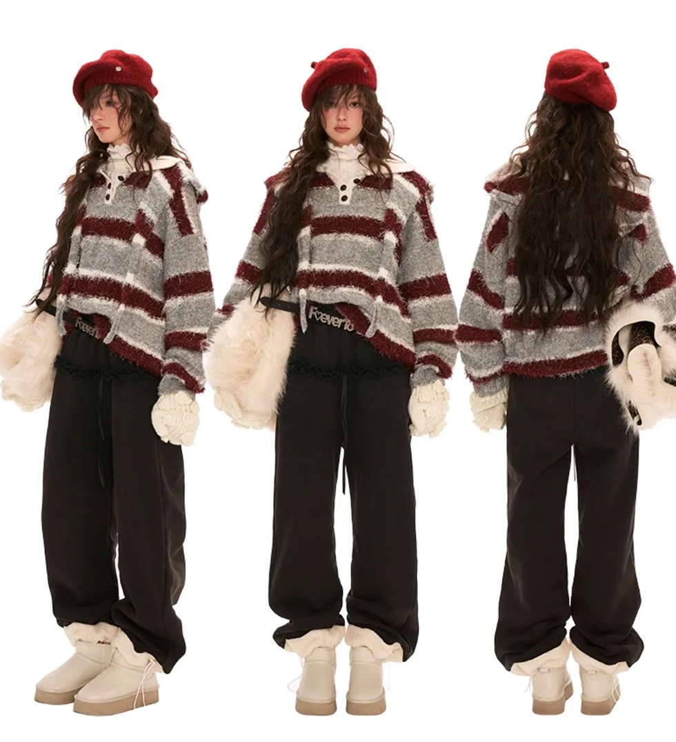 Polo sweater loose fashion all-match sweater - Image 6