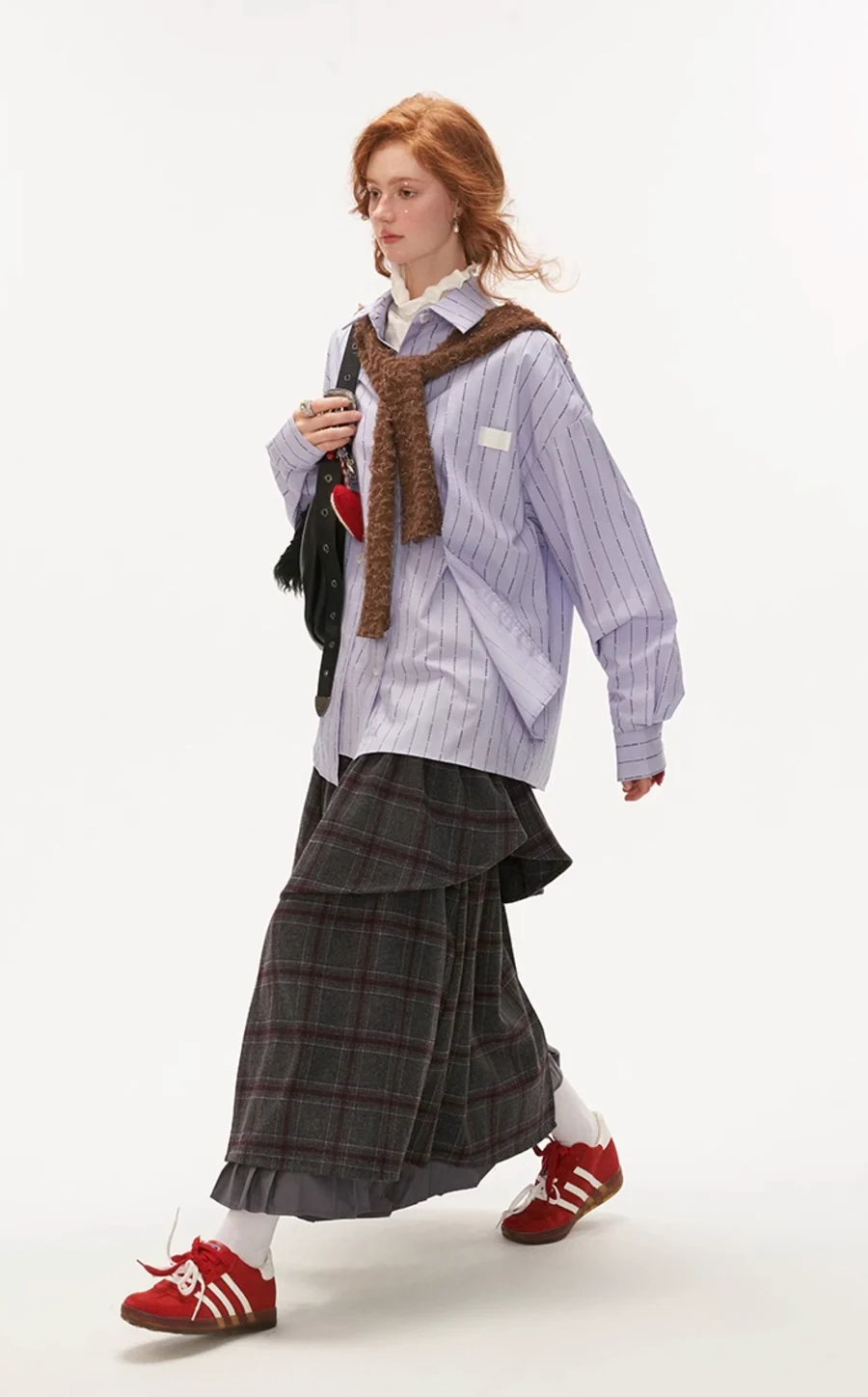 Striped shirt loose long-sleeved top - Image 9