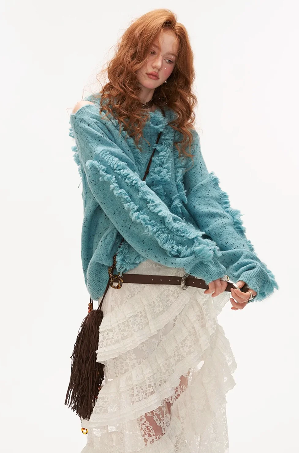 Tassel Sweater Loose Knitted Sweater Top - Image 12