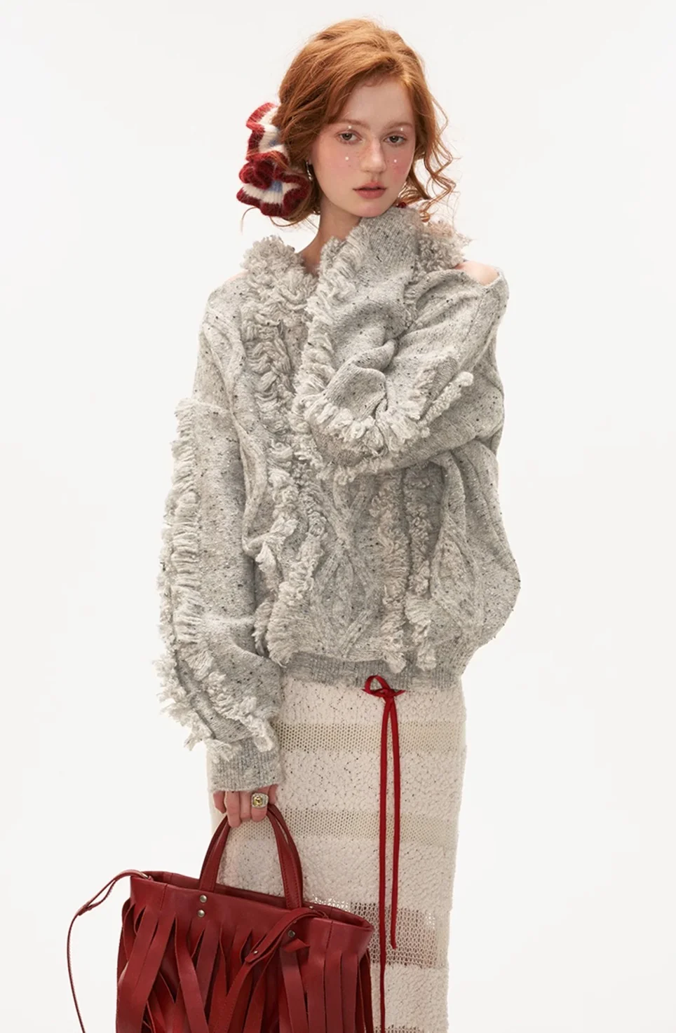 Tassel Sweater Loose Knitted Sweater Top - Image 16