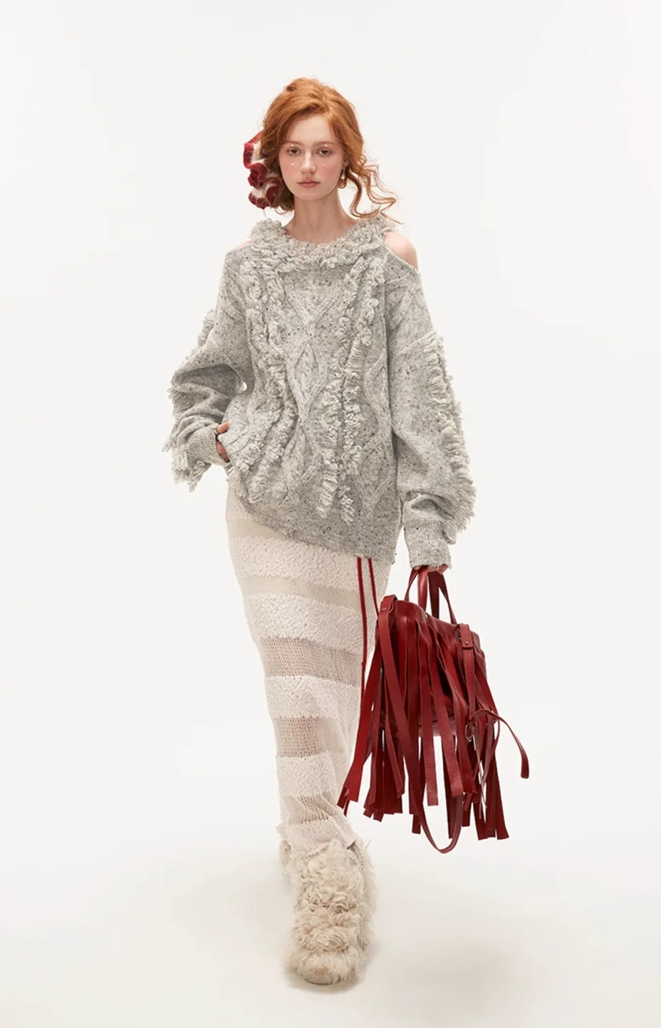 Tassel Sweater Loose Knitted Sweater Top - Image 8