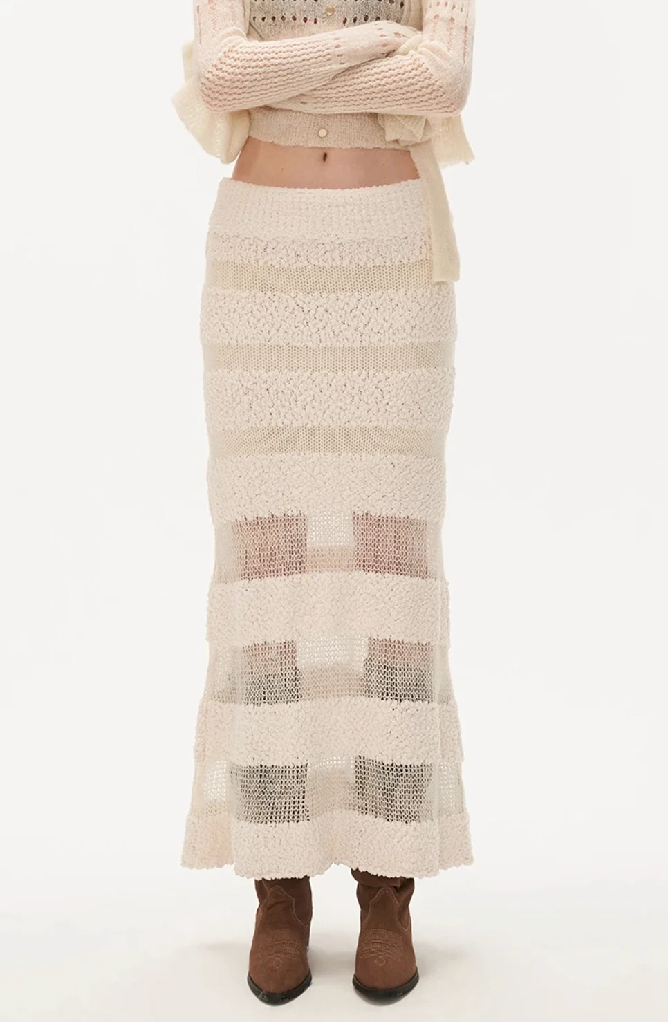 Three-dimensional woolen decorative skirt long - Image 7