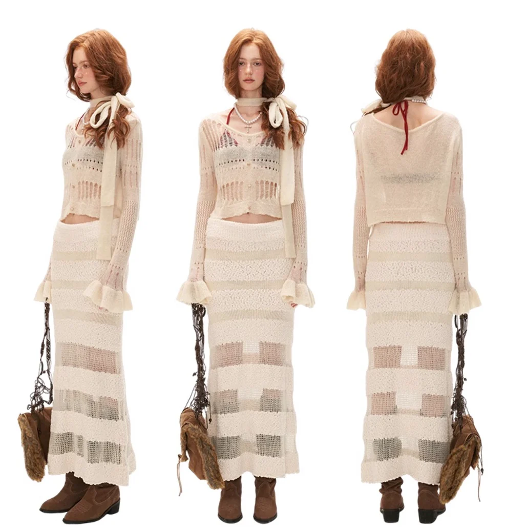 Three-dimensional woolen decorative skirt long - Image 8