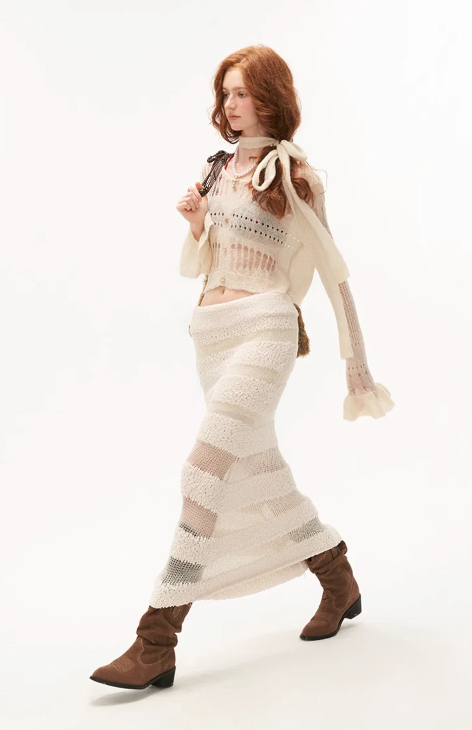 Three-dimensional woolen decorative skirt long - Image 9