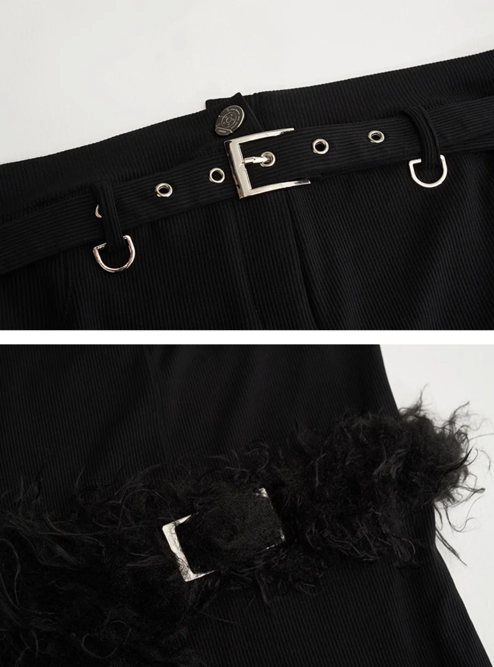 Tube top belt fishtail black dress - Image 8
