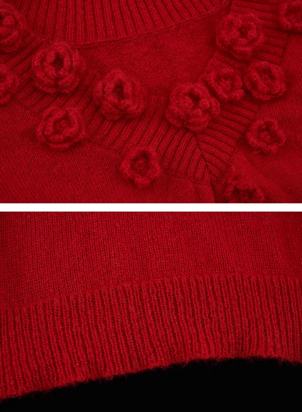 V-neck rose waist sweater - Image 13