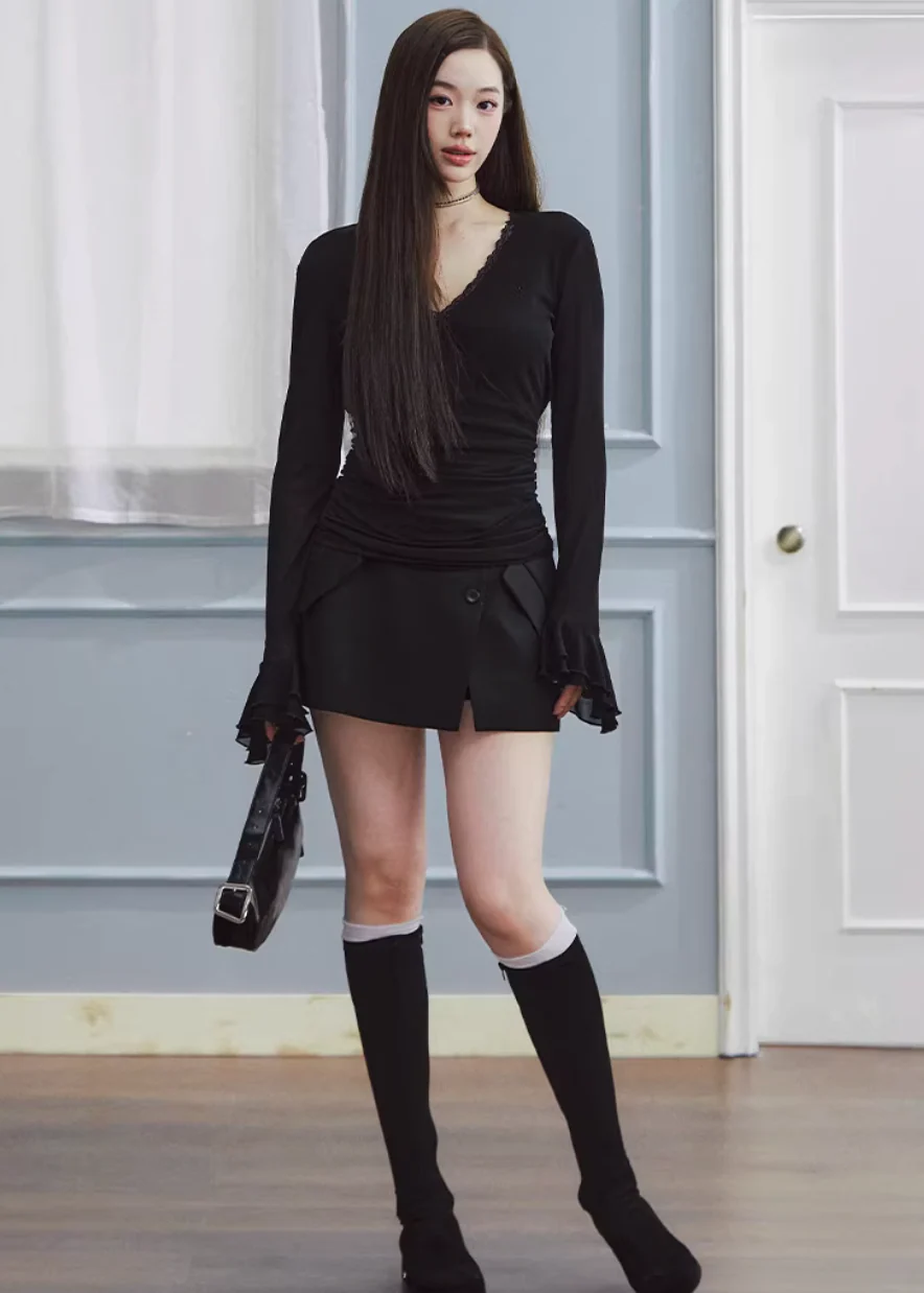 Midnight Line Tailored Mini Skirt - Image 12