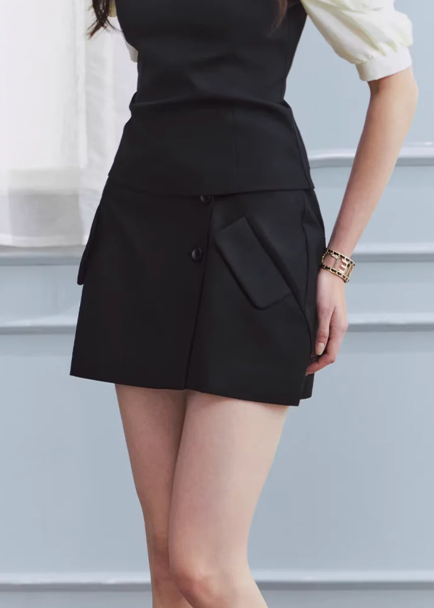 Midnight Line Tailored Mini Skirt - Image 5