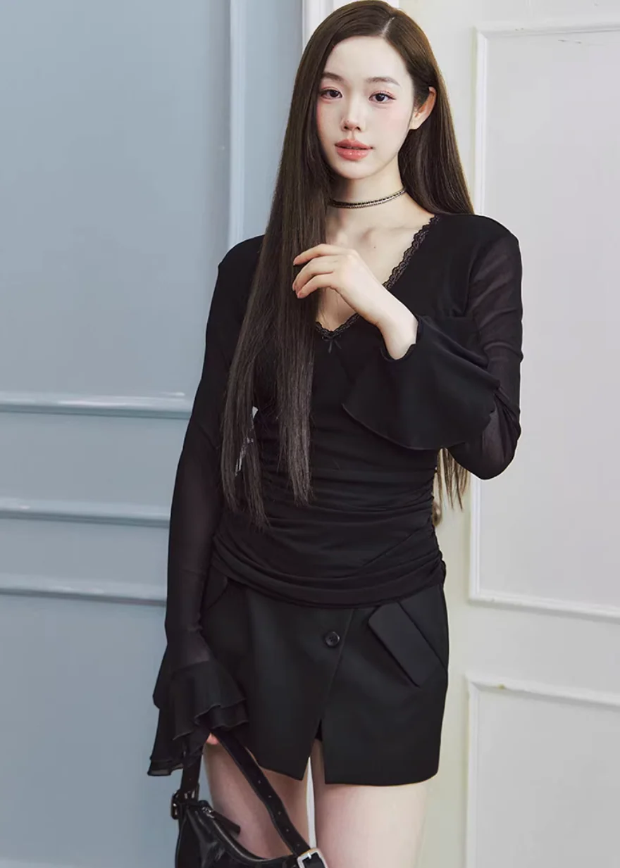 Midnight Line Tailored Mini Skirt - Image 8