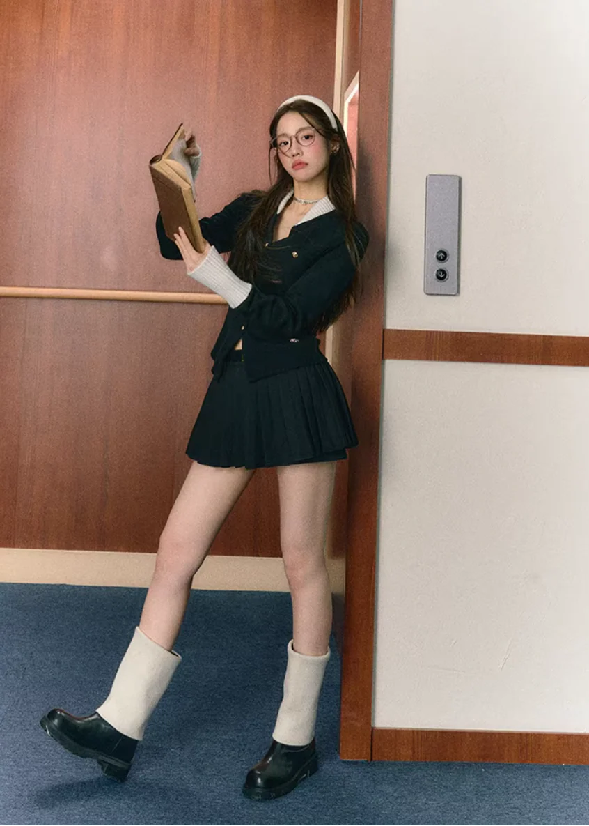 Midnight Preppy Pleated Set - Image 3